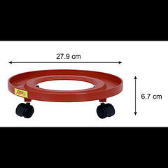 Gas Cylinder Trolley - Round, Plastic, Sturdy Wheels, Leaves No Scratches, 1 pc