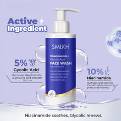 Niacinamide with Extract of Glycolic Acid – Deep Cleanser for Glowing, Oily Skin Face Wash (200 ml)