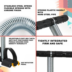 Premium Single Spring Tummy Trimmer Abs Exerciser Waist Trimmer-Body Toner-Fat Buster- Multipurpose Fitness Gym Equipment for Men and Women (Black)