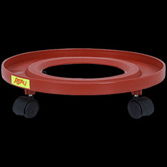Gas Cylinder Trolley - Round, Plastic, Sturdy Wheels, Leaves No Scratches, 1 pc