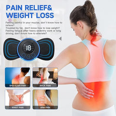 Body Massager, Wireless Portable Neck Massager with 8 Modes and 19 Strength Levels Rechargeable Pain Relief
