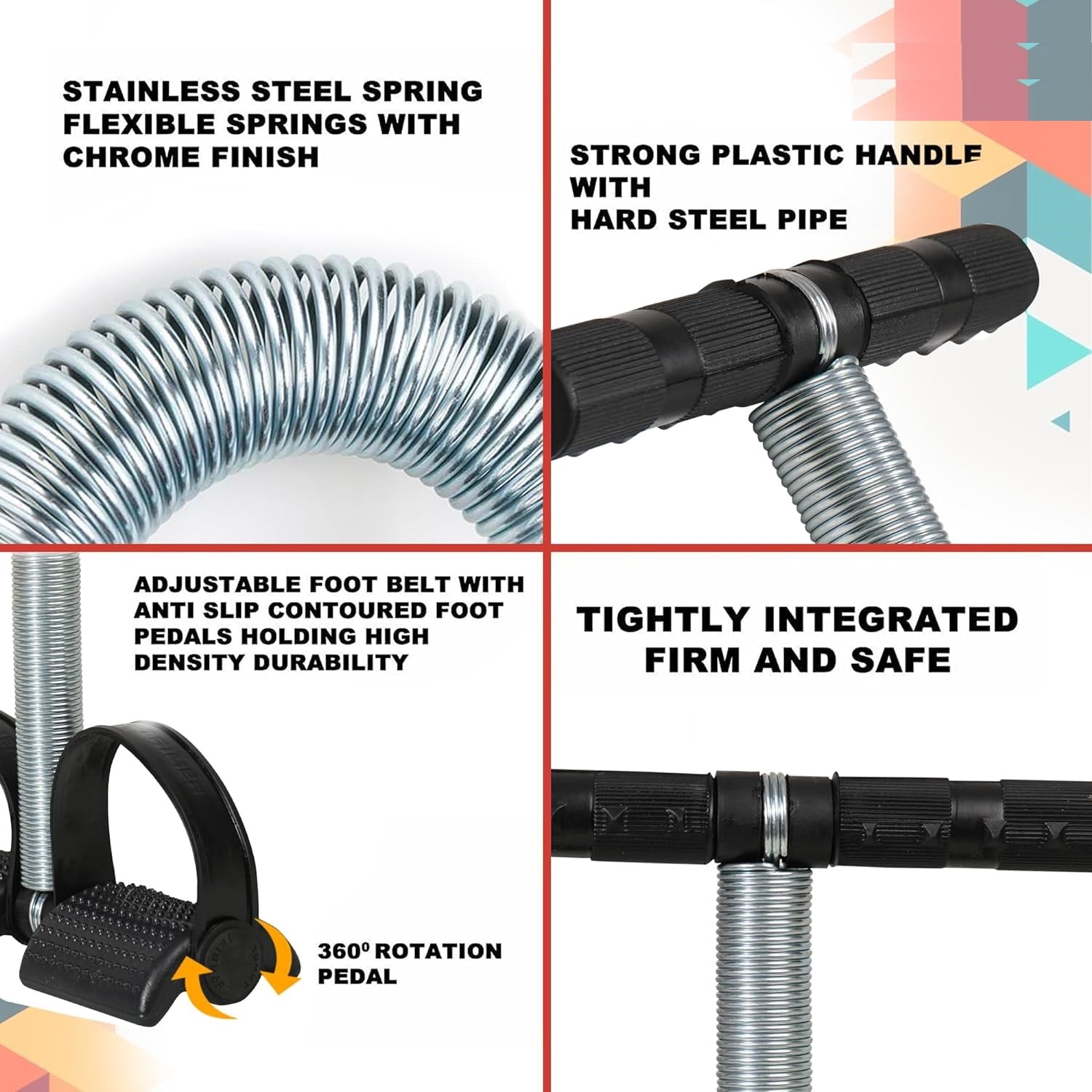 Premium Single Spring Tummy Trimmer Abs Exerciser Waist Trimmer-Body Toner-Fat Buster- Multipurpose Fitness Gym Equipment for Men and Women (Black)