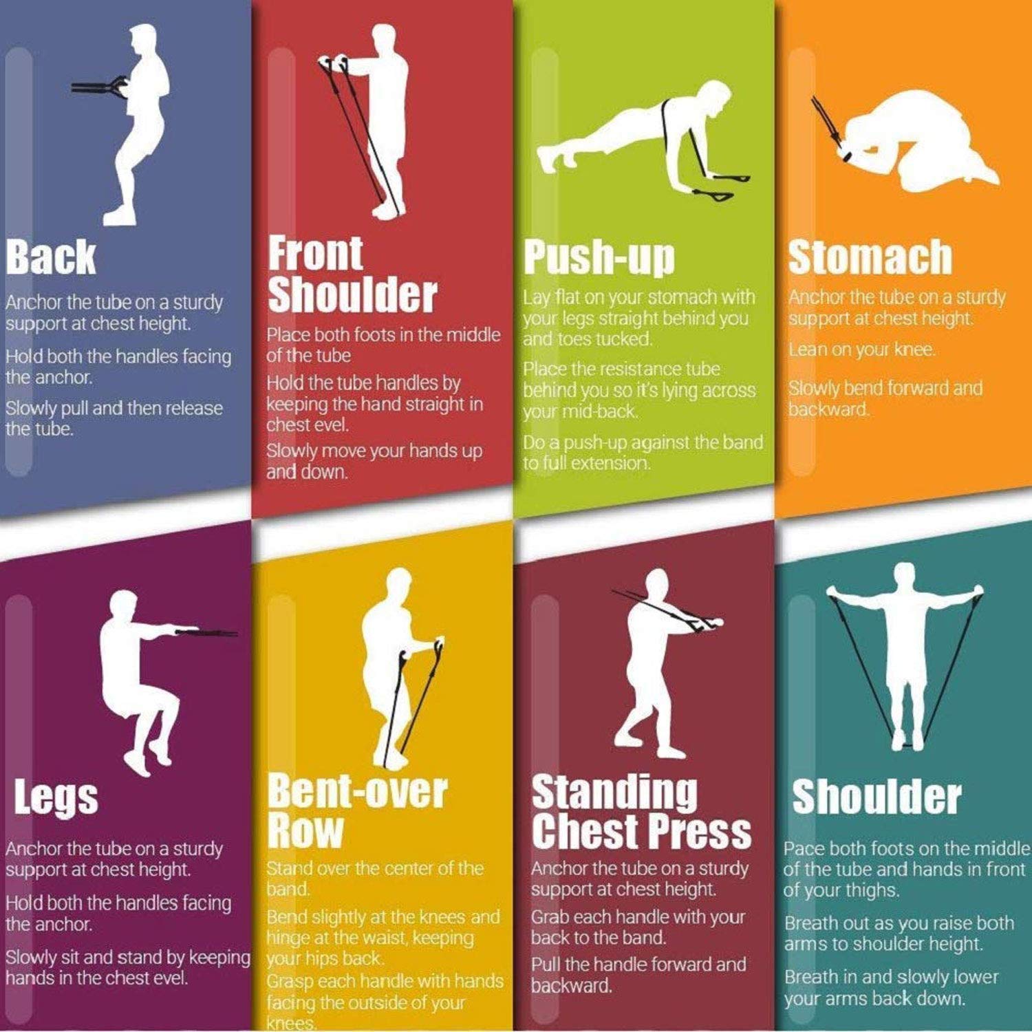 Premium Double Toning Tube Resistance Band for Workout for Men & Women, Exercise Bands with Heavy Quality Grip (Black)