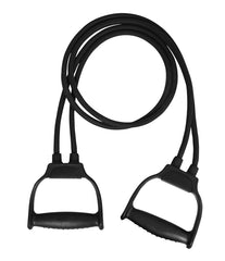 Premium Double Toning Tube Resistance Band for Workout for Men & Women, Exercise Bands with Heavy Quality Grip (Black)
