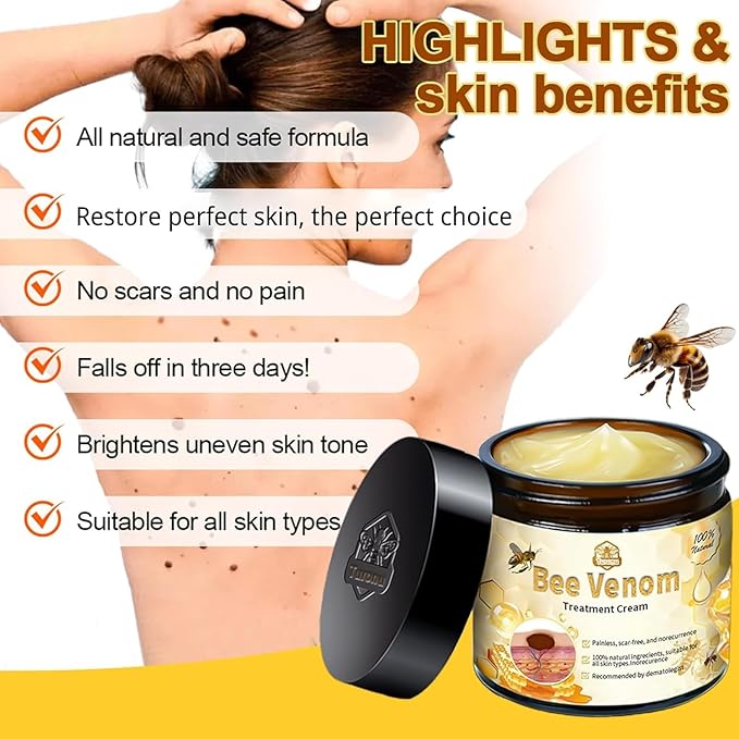 Bee Venom Skin Treatment Cream,Repair Maximum Strength for All Skin Types (2PCS)