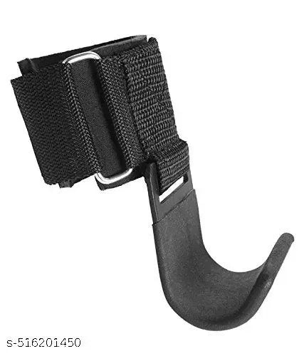 Weight Lifting Hooks Hand Grip Wrist Straps for Deadlift Powerlifting Pull up bar Solid Steel Thick Padded Neoprene (Set of 2 PC straps)